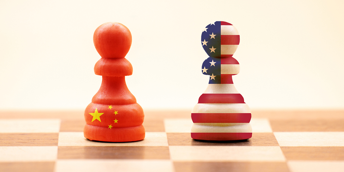 chess game. china vs america